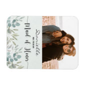 あなたは私のメイド・オブ・オーナー(花嫁付き添い人)セージ緑の磁石になる マグネット (横)