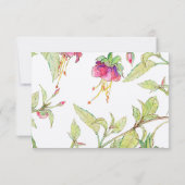 あなたは私のメイド・オブ・オーナー(花嫁付き添い人)ピンクボホフローラ 招待状 (裏面)