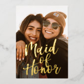あなたは私のメイド・オブ・オーナー(花嫁付き添い人)フォイル招待状 箔招待状 (正面)