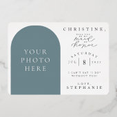 あなたは私のメイド・オブ・オーナー（花嫁付き添い人）フォイル提案カードになる 箔招待状 (裏面)