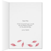 あなたは私のメイド・オブ・オーナー(花嫁付き添い人)フローラカード (内側 (右))