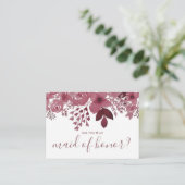 あなたは私のメイド・オブ・オーナー（花嫁付き添い人）ブルゴーニュフローラ エンクロージャーカード (スタンド正面)