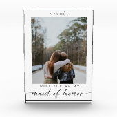 あなたは私のメイド・オブ・オーナー（花嫁付き添い人）ミニマリスト写真シックに フォトブロック (正面)