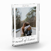 あなたは私のメイド・オブ・オーナー（花嫁付き添い人）ミニマリスト写真シックに フォトブロック (左)