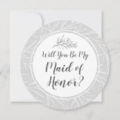 あなたは私のメイド・オブ・オーナー(花嫁付き添い人)モダン植物葉だろうか 招待状 (正面)