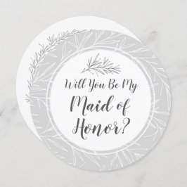 あなたは私のメイド・オブ・オーナー(花嫁付き添い人)モダン植物葉だろうか 招待状