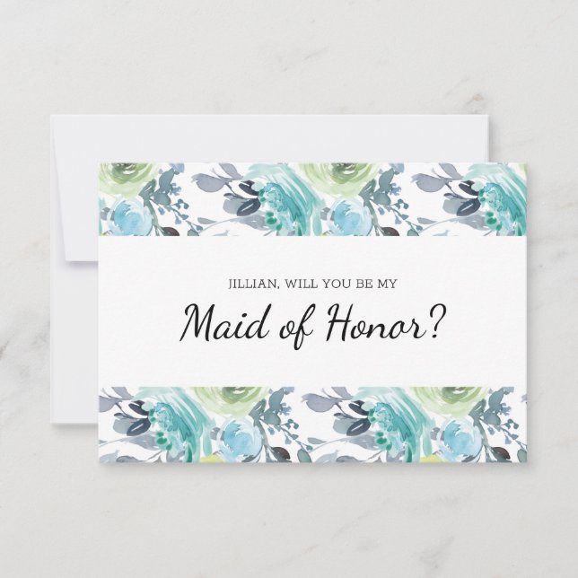 あなたは私のメイド・オブ・オーナー（花嫁付き添い人）ライトブルー黄色 (正面)