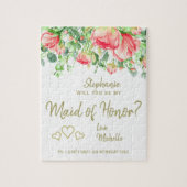 あなたは私のメイド・オブ・オーナー（花嫁付き添い人）ロマンチックなフローラ ジグソーパズル (縦)