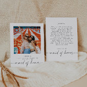 あなたは私のメイド・オブ・オーナー（花嫁付き添い人）写真の提案カードになる 招待状