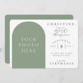 あなたは私のメイド・オブ・オーナー（花嫁付き添い人）写真の提案カードになる 招待状 (正面/裏面)