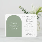 あなたは私のメイド・オブ・オーナー（花嫁付き添い人）写真の提案カードになる 招待状 (スタンド正面)