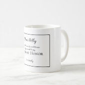 あなたは私のメイド・オブ・オーナー（花嫁付き添い人）/名前/黒い文字 コーヒーマグカップ (正面右)