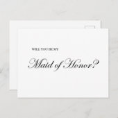 あなたは私のメイド・オブ・オーナー（花嫁付き添い人）提案カードか ポストカード (正面/裏面)
