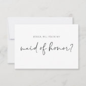 あなたは私のメイド・オブ・オーナー（花嫁付き添い人）提案カードか 招待状 (正面)