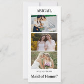 あなたは私のメイド・オブ・オーナー(花嫁付き添い人)提案カードか 招待状 (正面)