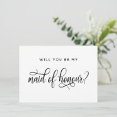 あなたは私のメイド・オブ・オーナー（花嫁付き添い人）提案カードか 招待状 (スタンド正面)