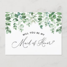 あなたは私のメイド・オブ・オーナー（花嫁付き添い人）提案カードか