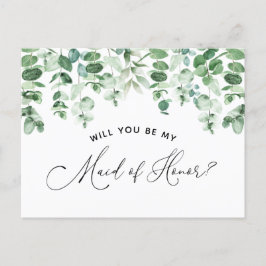 あなたは私のメイド・オブ・オーナー(花嫁付き添い人)提案カードか 案内ポストカード