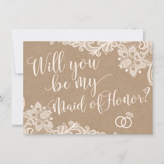 あなたは私のメイド・オブ・オーナー(花嫁付き添い人)提案依頼書か 招待状 (正面)