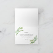 あなたは私のメイド・オブ・オーナー(花嫁付き添い人)植物学葉の 招待状 (内部)