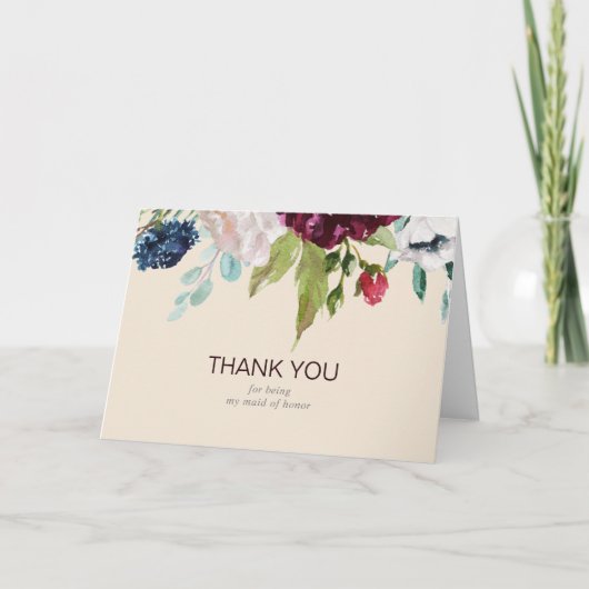 あなたは私のメイド・オブ・オーナー(花嫁付き添い人)結婚のカード サンキューカード (正面)