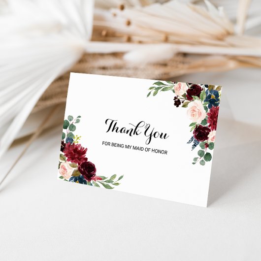 あなたは私のメイド・オブ・オーナー(花嫁付き添い人)結婚のカード サンキューカード