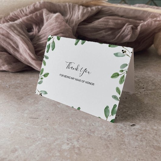 あなたは私のメイド・オブ・オーナー（花嫁付き添い人）結婚のカード サンキューカード