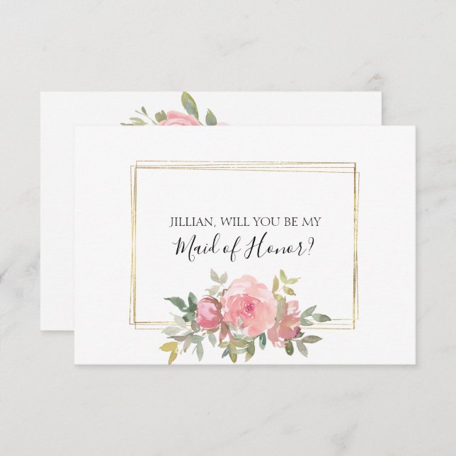 あなたは私のメイド・オブ・オーナー（花嫁付き添い人）緑豊かな赤面ピンク (正面/裏面)