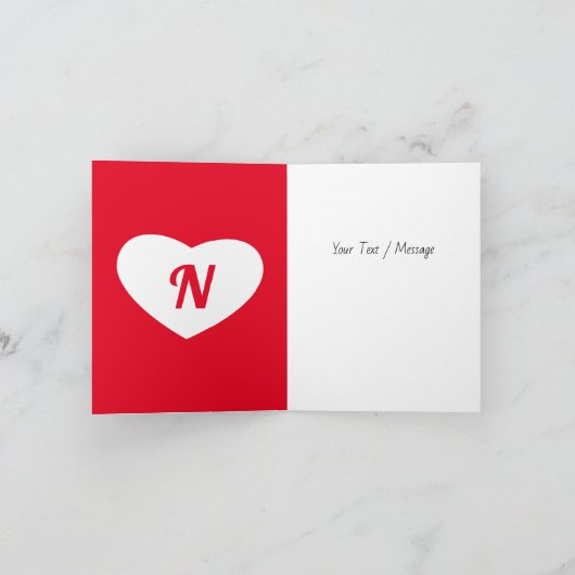 あなたは私のユーモア溢れるバレンタイン夫婦 サンキューカード (内部)