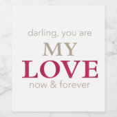 あなたは私のラブワインボトル ワインラベル (シングルラベル)