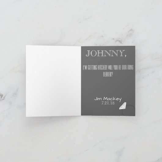 あなたは私のリングや輪持参人提案書招待状 招待状 (内部)