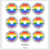 あなたは私のレインボーのまわりにハートなら大丈夫 シール (シート)