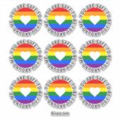 あなたは私のレインボーのまわりにハートなら大丈夫 シール (正面)