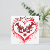 あなたは私のロブスターおもしろいラブ記念日カード カード (スタンド正面)