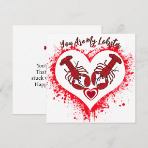 あなたは私のロブスターおもしろいラブ記念日カード カード