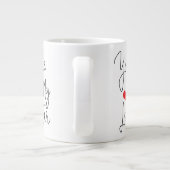 あなたは私のロブスターおもしろい引用文とブラック文字 ジャンボコーヒーマグカップ (裏面)