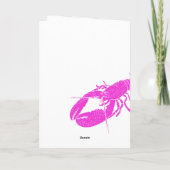 あなたは私のロブスターブライトピンクバレンタインデー カード (裏面)