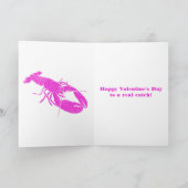 あなたは私のロブスターブライトピンクバレンタインデー カード (内部)