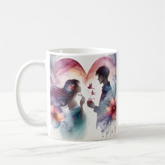 あなたは私のヴァレンティヌマグ コーヒーマグカップ (左)