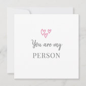 あなたは私の一周年記念/バレンタインピンクハート シーズンカード (正面)