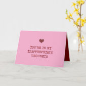 あなたは私の不適切な考えでバレンタイン カード (黄色い花)