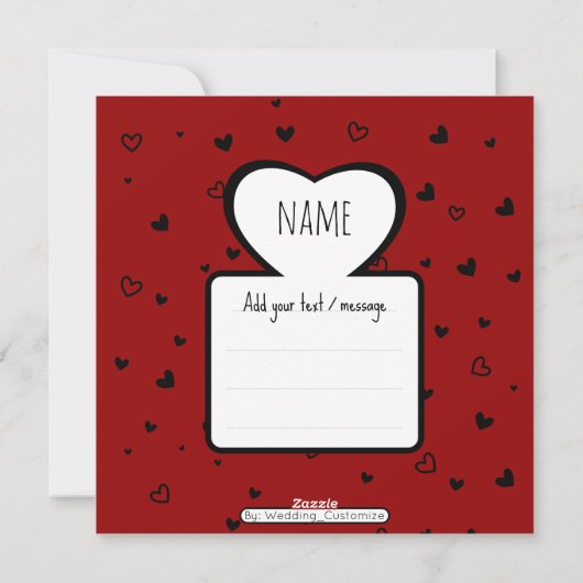 あなたは私の不適切な考えでバレンタイン シーズンカード (裏面)