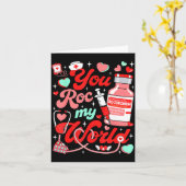 あなたは私の世界をロックする、バレンタインデーの看護師さん エド Icu ニック、 カード (黄色い花)