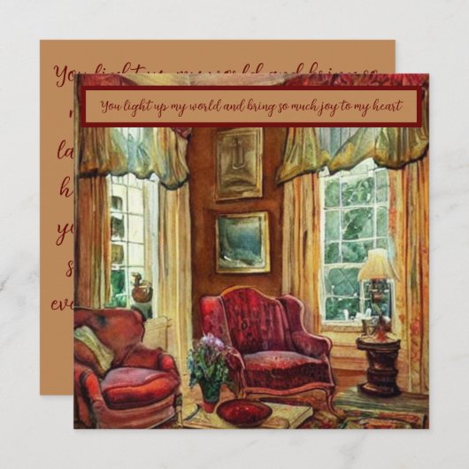 あなたは私の世界を照らし出す ノートカード (正面/裏面)