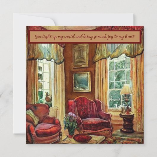 あなたは私の世界を照らし出す ノートカード (正面)