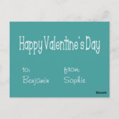 あなたは私の世界を色づける|キッズバレンタイン ポストカード (裏面)