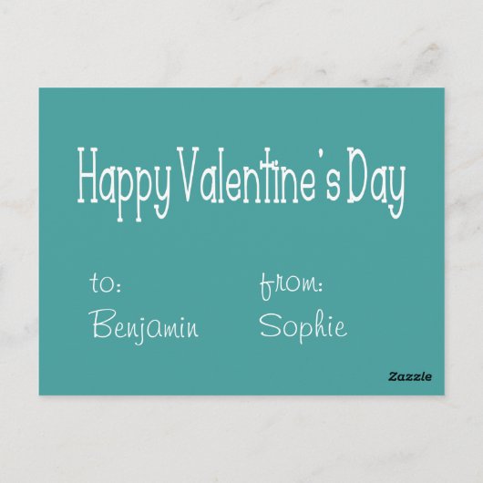 あなたは私の世界を色づける|キッズバレンタイン ポストカード (裏面)