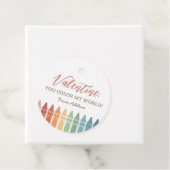 あなたは私の世界クレヨンキッズバレンタインデーを色づける フェイバータグ (インサイチュ)