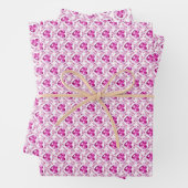 あなたは私の世界ピンクのロマンチックな地球のハートデザイン ラッピングペーパーシート (インサイチュ)