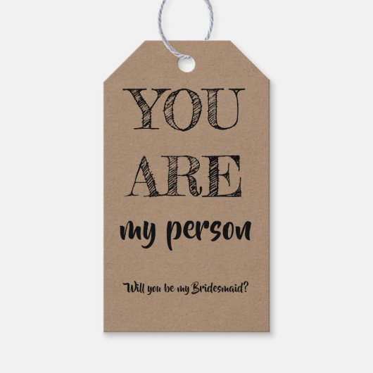 あなたは私の人である – ブリデズメおもしろいイド提案 ギフトタグ (正面)
